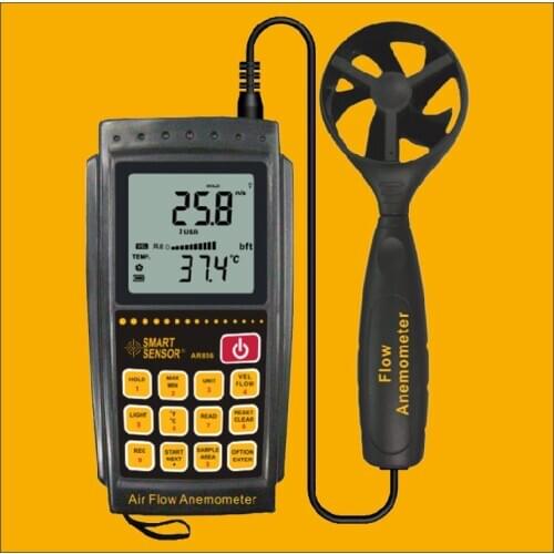 Smart Sensor AR856 Air-flow Anemometer 0~45m/s USB Transmission