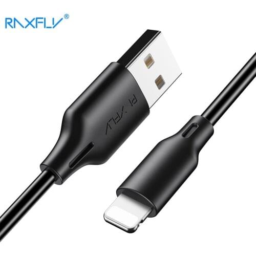 RAXFLY USB Cable For iPhone 12 11 Pro Max XR XS Max 6 6S 7 8 Plus Charger Cable Data Fast Charging For Apple iPad Charging Wire