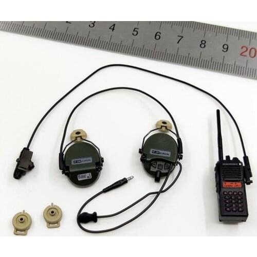 In Stock For Sale 1/6th DAMTOY DAM DMS015 Machine Gunner Fashion Radio Headset Communication Model For Mostly 12inch Doll Action