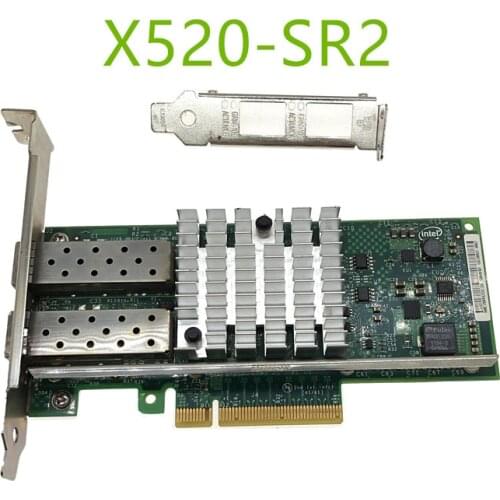 X520-SR2 10GBase PCI Express x8 82599ES Chip Dual Port Ethernet Network Adapter E10G42BFSR,SFP not included