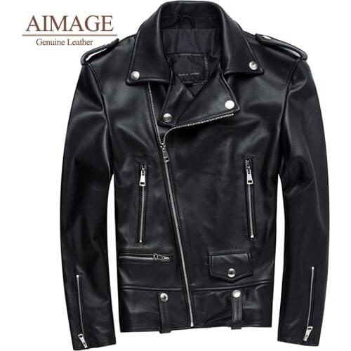 100% Natural Sheepskin Genuine Leather Jacket Men Leather Jacket Man Leather Coat Spring Autumn S-4XL PY070