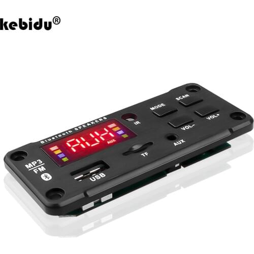 2x25W Amplifier Big Screen 12V MP3 WMA Wireless Bluetooth 5.0 Decoder Board Audio Module USB FM TF Radio AUX input For Car