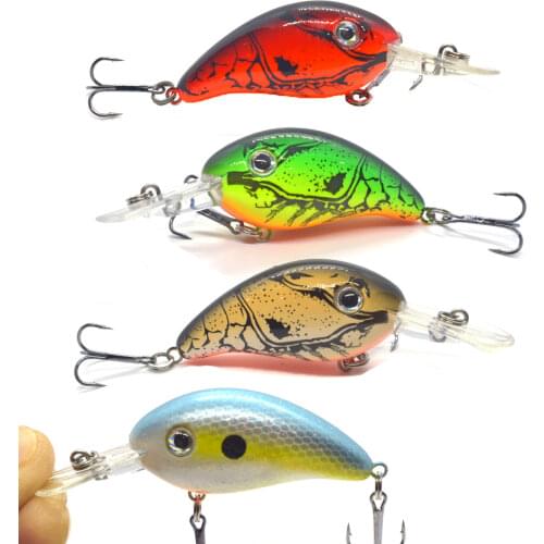 43mm 5.3g Crappie Crankbaits Shallow Diving Square Bill Crankbaits Artificial Hard Bait for Bass Fishing Wobbler Minnow Lures
