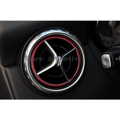 For Mercedes Benz GLA X156 Red Air Vent Outlet Ring Cover Trim 2014 -2015 5pcs
