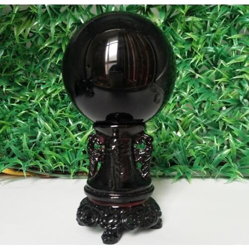 60/70/80mm Natural obsidian crystal ball home decoration ball diviner circular stone ball wedding photography accessories