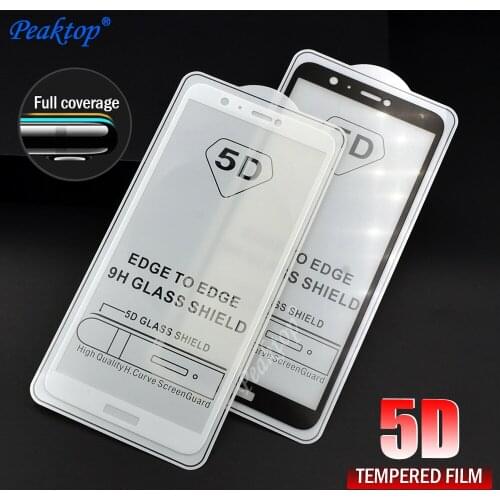 5D Full Cover Screen Protector for Huawei P Smart Tempered Glass Film 9H 5D Curved Protective Enjoy 7S PSmart FIG-AL00 5.65 inch