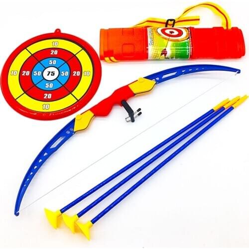 Large childrens soft sucker shooting bow and arrow kids toy set outdoor puzzle sport event gift Hero Cosplay Boy Souvenir Craft