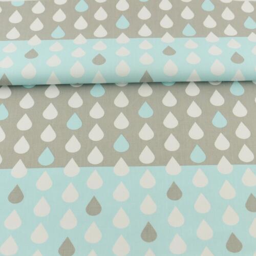 Booksew Raindrops Design Scrapbooking 100% Cotton Fabric Sewing Cloth Home Textile Tela Quilting Patchwork Decoration Bedding