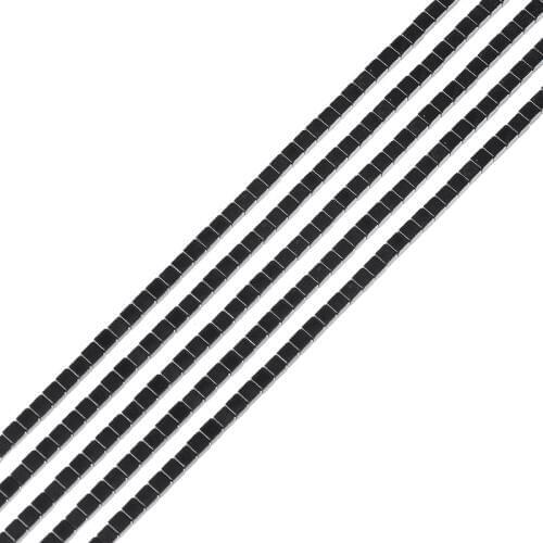 Natural Stone Black Hematite Beads Loose No Magnetic Polygon shape beads For Jewelry Making DIY Bracelet Necklace accessories