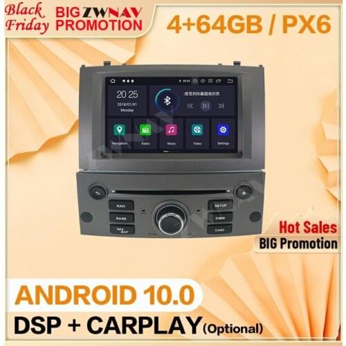 2 din 2004 2005 2006 2007 2008 2009 2010 For Peugeot 407 Android 10.0 player video audio Radio GPS navi head unit auto stereo