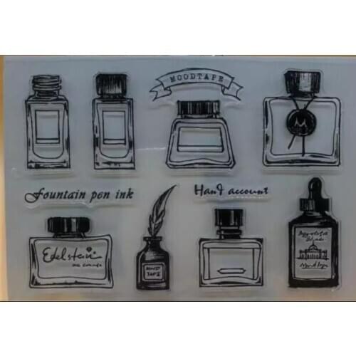 Ink bottle Clear Stamp Seal DIY Scrapbooking photo Album Decorative Clear Stamp