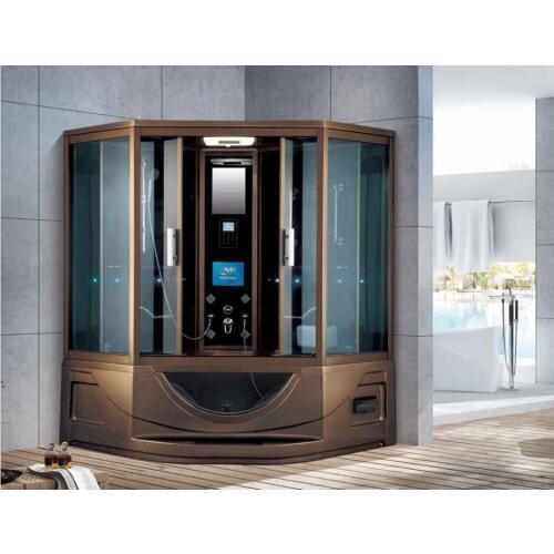 1500X1500X2200mm Double Person Bathroom Steam Shower Enclosure With TV Mult-Functional Computer Control Wet Sauna Room 7026A