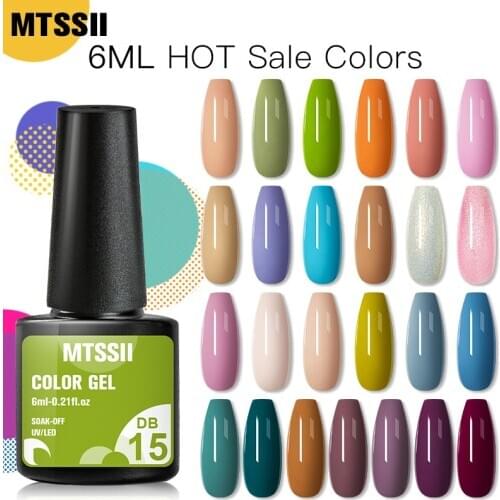 Mtssii 8ml Gel Nail Polish Glitter For Manicure set nail art Semi platium UV LED Lamp Nail varnishes Base top coat Gel lacquer