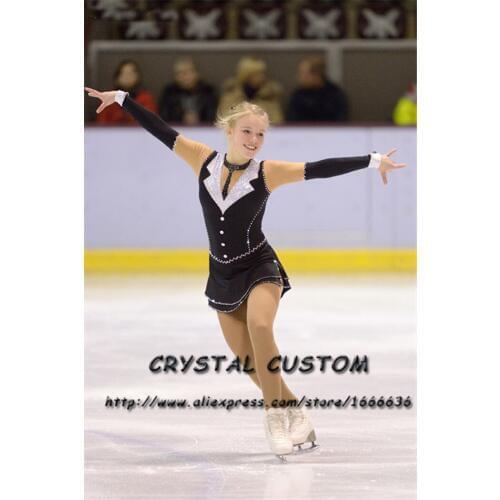 Crystal Custom Figure Skating Dresses For Girls Graceful New Brand Ice Skating Dresses For Competition DR4339