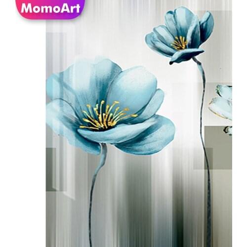 MomoArt Diamond Mosaic Flower Scenery New Arrival Diamond Painting Leaves Cross Stitch Embroidery 5D DIY Needlework Home Decor