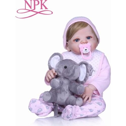 NPK Boneca Reborn 22inch full Silicone Vinyl Dolls 55cm Reborn Baby Doll Newborn Lifelike Bebes Reborn Dolls gifts for girls