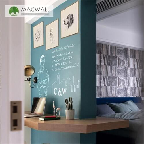 Magnetic double-layer cold color writing board 1.2*1.8m nail free install erasable dust free chalkboard