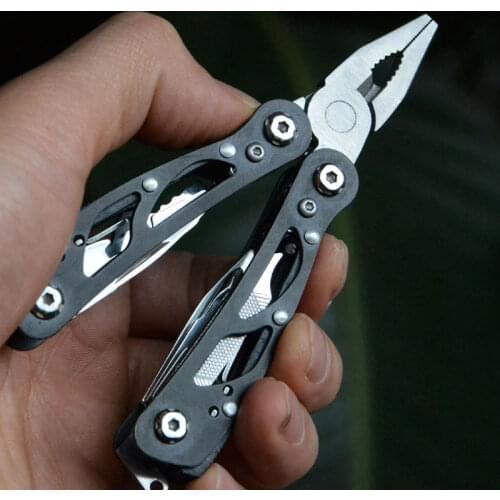 Stainless Steel Multi Pliers mini Folding Plier Tool Multitool Knife Screwdriver Saw LED Light Opener Camping Survival Tool