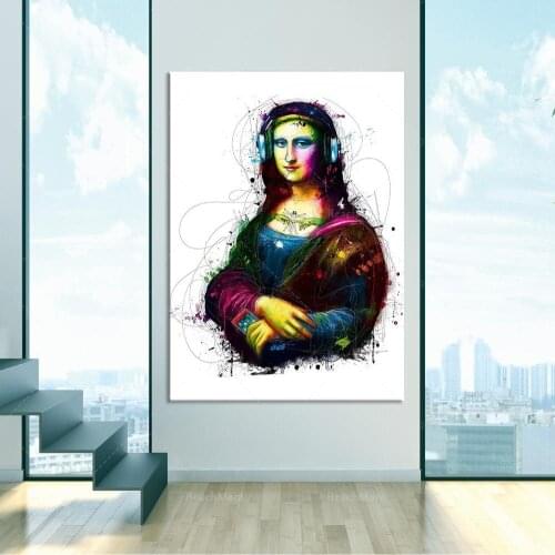 Mona Lisa Art/Mona Lisa Print/Poster Print/Graffiti Art/Wall Art/Color Art Wall Decoration/Fashion Print