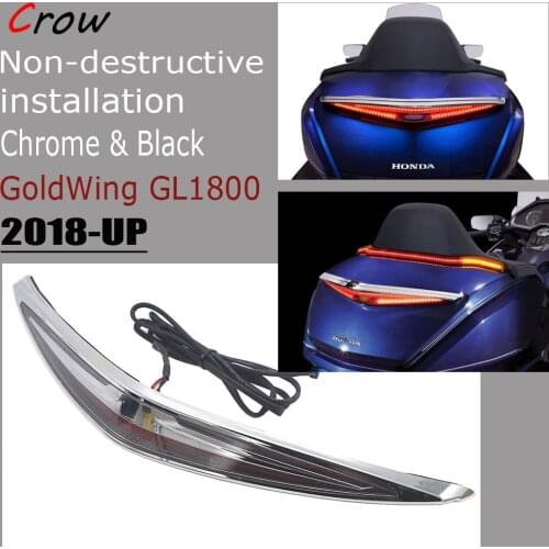 NEW Motorcycle Accessorie LED Trunk Light Chrome or Black For Honda Goldwing Tour DCT Airbag GL 1800 GL1800 2018 2019 2020 2021