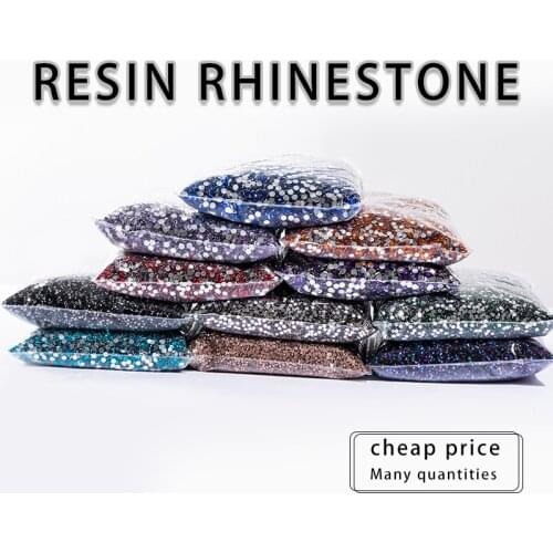 Wholesale Flatback стразы Glitters AB Jelly Resin Non hot Fix Rhinestones In Big Package Plastic Nail Art Strass For DIY Wedding