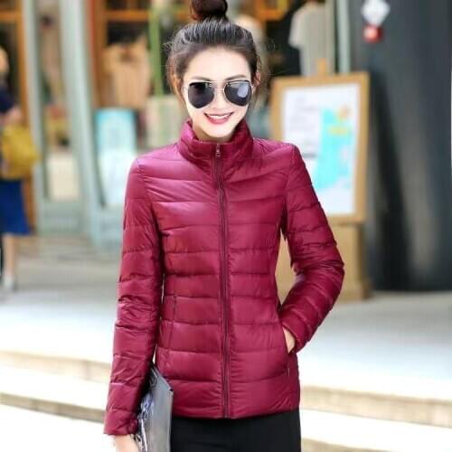 Autumn Winter Jacket women Plus Size Womens Parkas Thin Outerwear solid Coats Short Female Slim Cotton padded basic tops