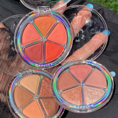 Latest 5 Colors Palette Glitter Waterproof Luminous Custom Eye Shadow Makeup Private Label Korean Eyeshadow OEM Logo