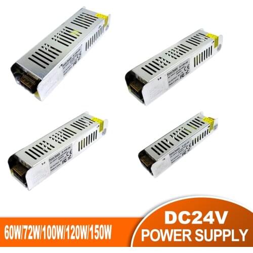 Power Supplies DC 24V LED Lighting Transformers 60W 72W 100W120W 150W Driver Power Adapter AC100-240V for Equipment CCTV