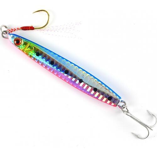 NOEBY Jigging Bait Jig Bait 28g 40g Metal Bait Sea Fresh Fishing Lure Lead Fishing Lures Iron treble Hooks