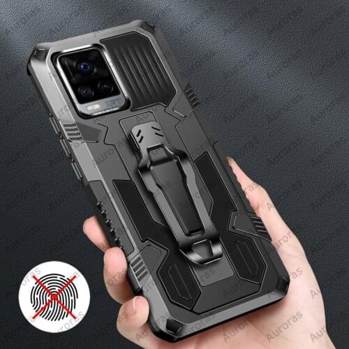 Auroras Shockproof Armor Cover For VIVO V21E Case Magnetism Holder Back Clip Case For vivo V21 Cover