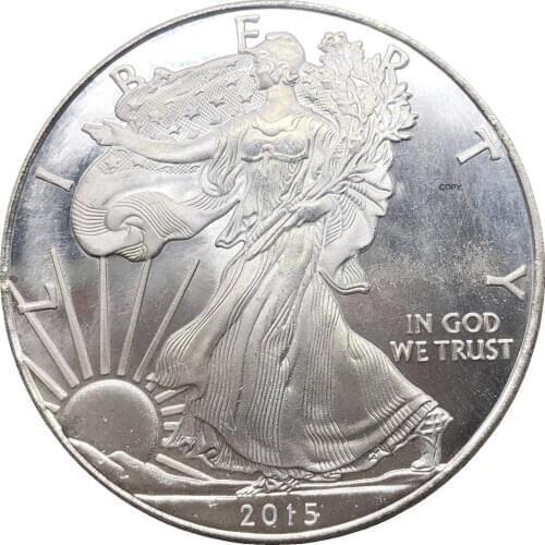 United States 1 Dollar American Silver Eagle Bullion Coin 2015 S Type Plated Silver Commemorative Coin Copy coin