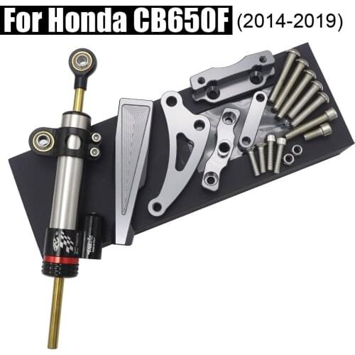 For Honda CB650F 2014-2019 Motorcycle grip directional damper CNC Steering stabilizer damper mounting bracket kit