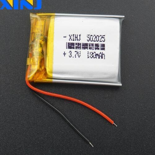 XINJ 3.7V 180mAh Lithium Polymer Rechargeable Li po Battery cell 502025 For glasses MP4 smart watch bluetooth earphone Toys DIY