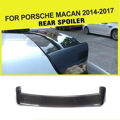Carbon Fiber Rear Roof Spoiler Window Lip Wing for Porsche Macan Hatchback 2014 - 2016