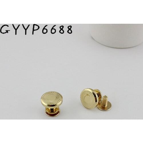 10pcs 50pcs 11*8mm 3colors copper Solid Rivets Fasteners Gold High Quality Leather Crafts Bags shoes Studs Bag Parts Accessories