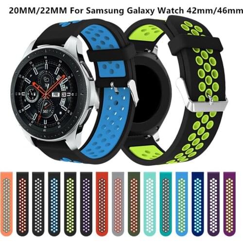 20mm/22mm for Samsung Galaxy Watch 46mm Bracelet Accessories Silicone strap for Samsung Galaxy Watch 42mm smart watch band