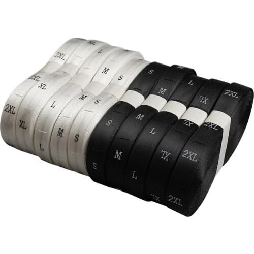 500Pcs/Lot Stock Size Number Xs S M L Xl Clothing Labels For Child Clothes Age Tags Height Size Woven Labels For Garment Size