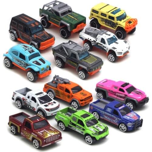 6Pcs Simulation Alloy Car Toy Police Fire Truck Off-road Racing Model Kids Gift