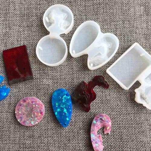 Aouke Mini island Silicone Mould DIY UV Resin Decorative Craft Jewelry Making Mold Epoxy Resin Molds for Jewelry
