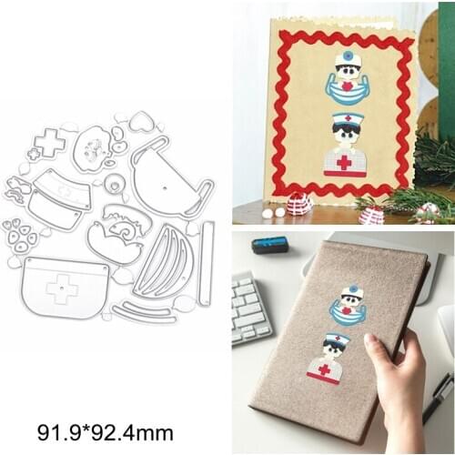 Baby Human First Aid Supplies Hat Heart Love Frame Metal Cutting Dies New Stencils 2020 Make Cards Scrapbook Crafts DIY Die Cut