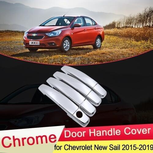 For Chevrolet New Sail 2015 2016 2017 2018 2019 Luxuriou Chrome Door Handle Cover Trim Catch Car Styling Accessories Stickers