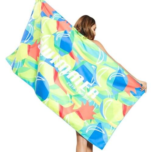 60% Hot Sale Summer Women Flamingo Striped Print Swim Quick-dry Large Soft Absorbent Beach Towel