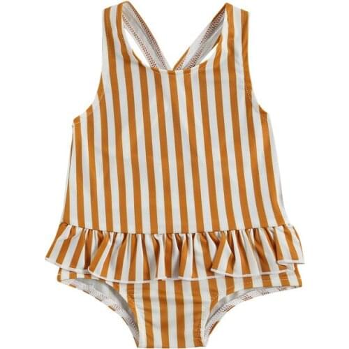 Summer Baby Girls Ruffle Leopard Print Bikini Bodysuit Swimwear Beach Costume Clothes 6 colors