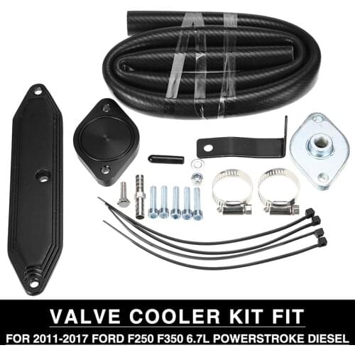 Mayitr 1set Car Auto Valve Cooler Kit Fit For Ford F250 F350 6.7L 2011-2017 Powerstroke Diesel Parts