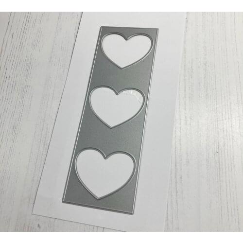 Metal cutting dies heart card 2 cut die mold card Scrapbook paper craft knife mould blade punch stencils
