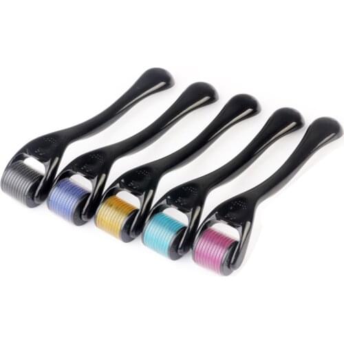 Micro Needle Roller Derma Roller Dermaroller Titanium Hair Regrowth Beard Growth Anti Hair Loss Treatment Thinning Hair Receding