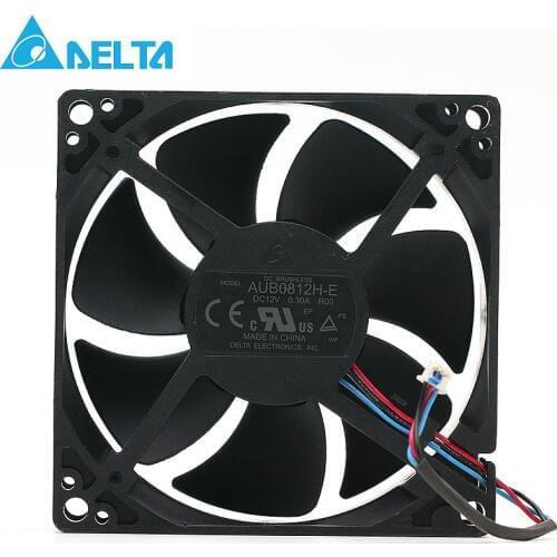 Original for delta AUB0812H-E ROO 12V 0.3A 8CM 3 wire projector axial cooling fan 3000RPM 35CFM