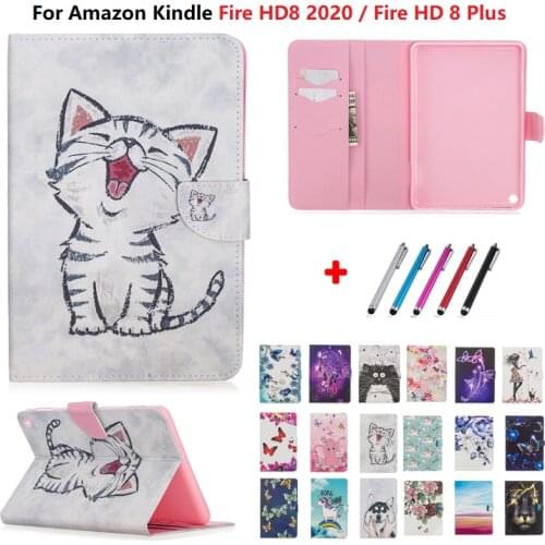 Tablet For Amazon Fire HD 8 Case 2020 Kawaii Cat Puppy Unicorn Cover for Fire HD 8 2020 Case For Fire HD8 HD 8 Plus Kids Girls