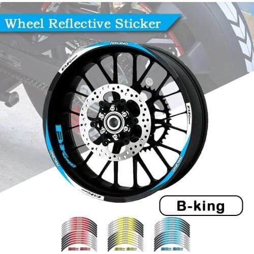 Strips Motorcycle Wheel Tire Stickers Car Reflective Rim Tape Motorbike Bicycle Auto Decals FOR SUZUKI BKING BK1300 GSX1300BK