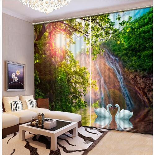 Nature personality style alley photo print 3d curtain Mediterranean Garden Door curtain scenery curtains